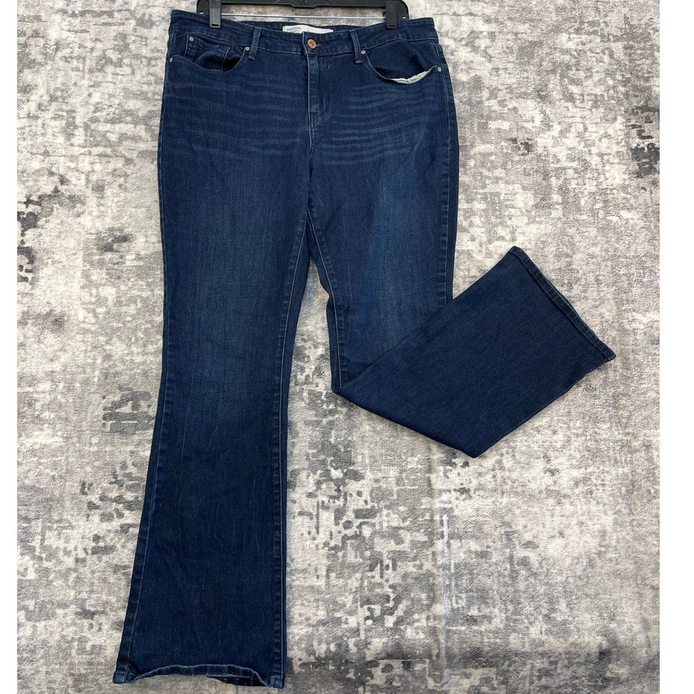Signature by Levi Strauss Bootcut Jeans Womens 36x32 Dark Blue Stretch‎ Mid Rise